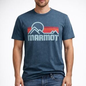 Marmot blue men's short sleeve t-shirt #outdoor